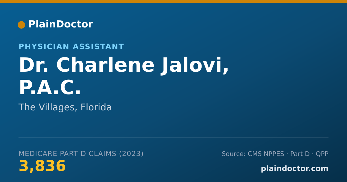 Shareable card for Charlene Jalovi, P.A.C. - Physician Assistant, The Villages, FL