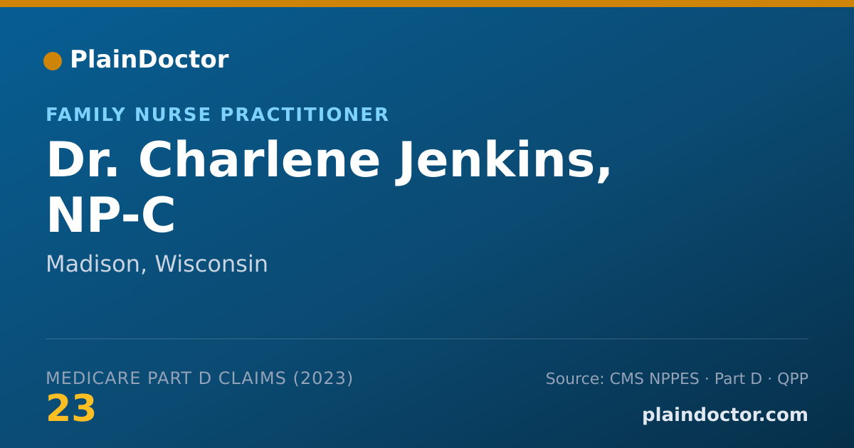 Shareable card for Charlene Jenkins, NP-C - Family Nurse Practitioner, Madison, WI