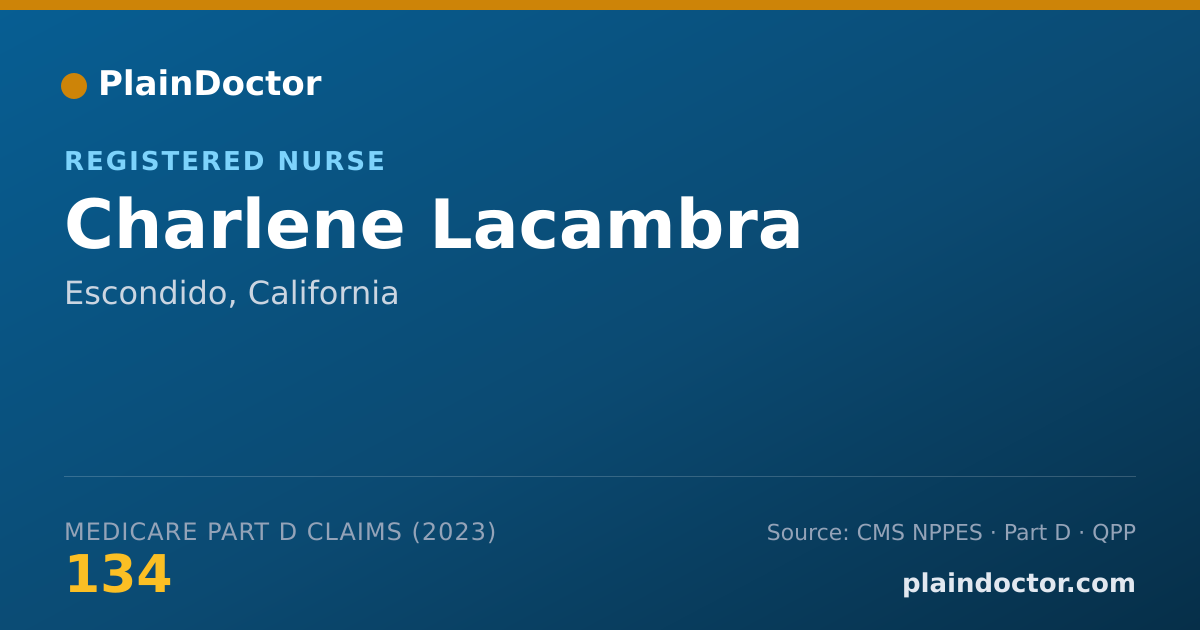 Shareable card for Charlene Lacambra - Registered Nurse, Escondido, CA