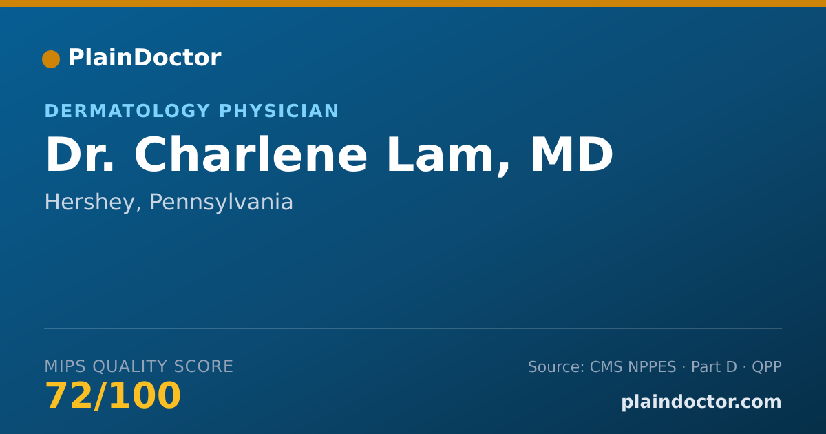 Shareable card for Charlene Lam, MD - Dermatology Physician, Hershey, PA