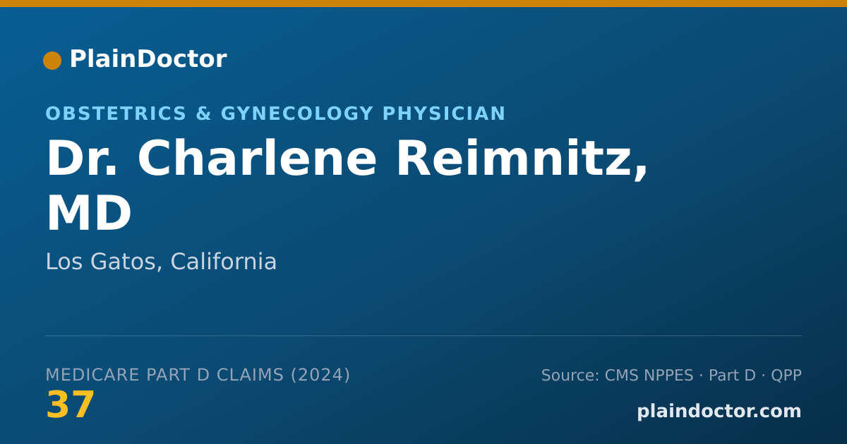 Shareable card for Charlene Reimnitz, MD - Obstetrics & Gynecology Physician, Los Gatos, CA