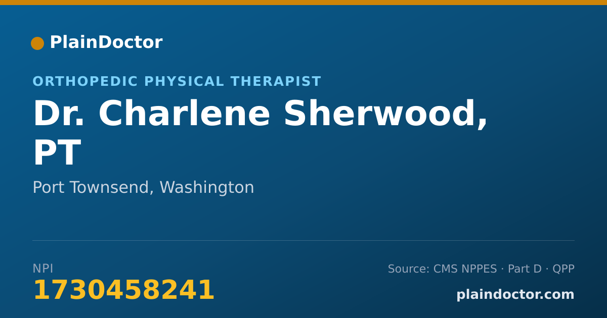 Shareable card for Charlene Sherwood, PT - Orthopedic Physical Therapist, Port Townsend, WA