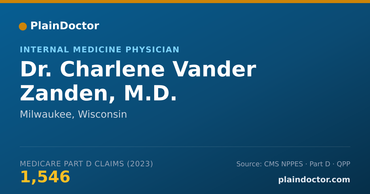 Shareable card for Charlene Vander Zanden, M.D. - Internal Medicine Physician, Milwaukee, WI