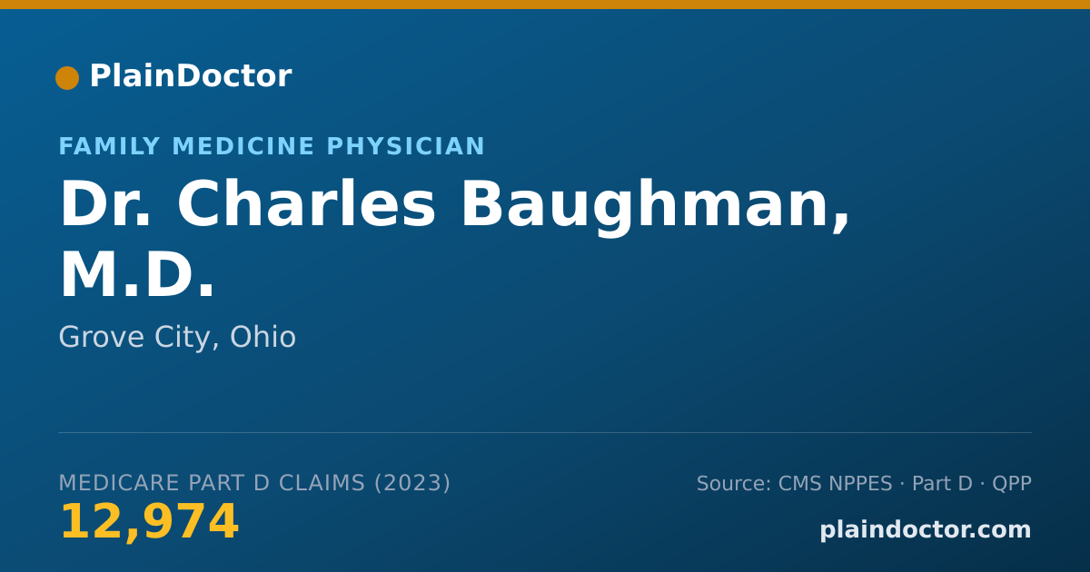 Shareable card for Charles Baughman, M.D. - Family Medicine Physician, Grove City, OH