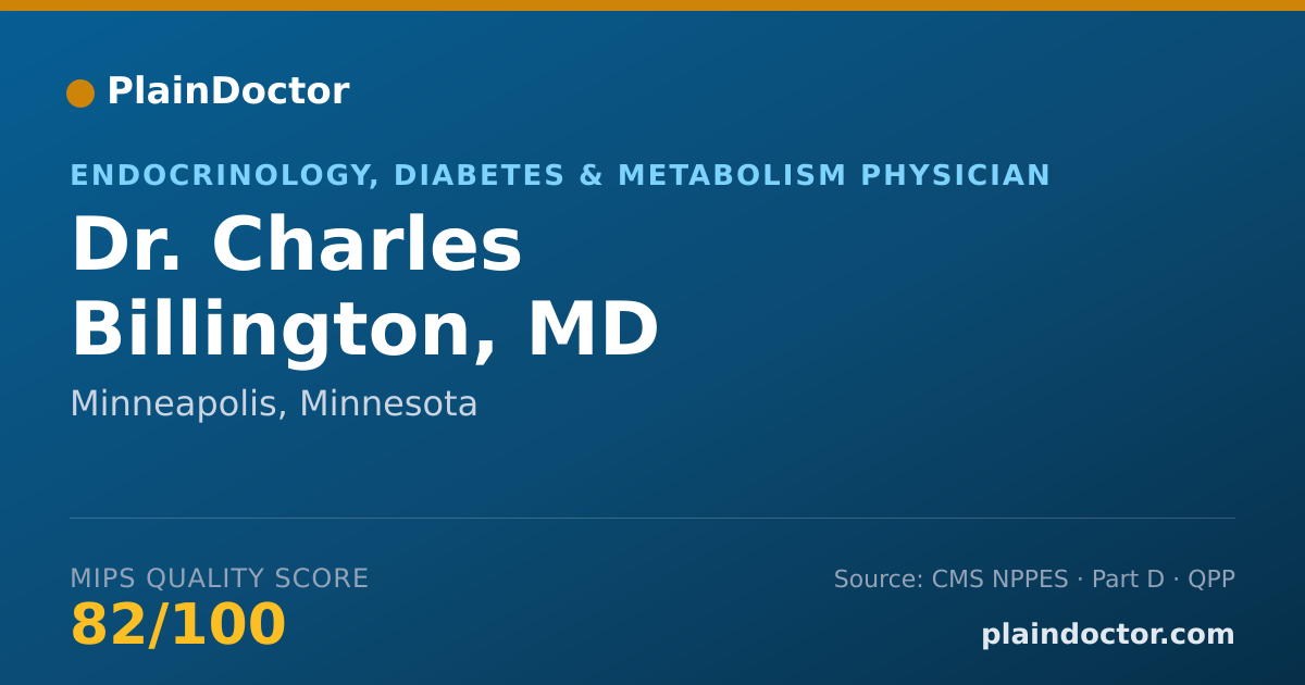 Shareable card for Charles Billington, MD - Endocrinology, Diabetes & Metabolism Physician, Minneapolis, MN