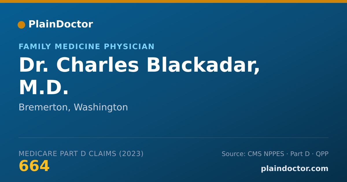 Shareable card for Charles Blackadar, M.D. - Family Medicine Physician, Bremerton, WA