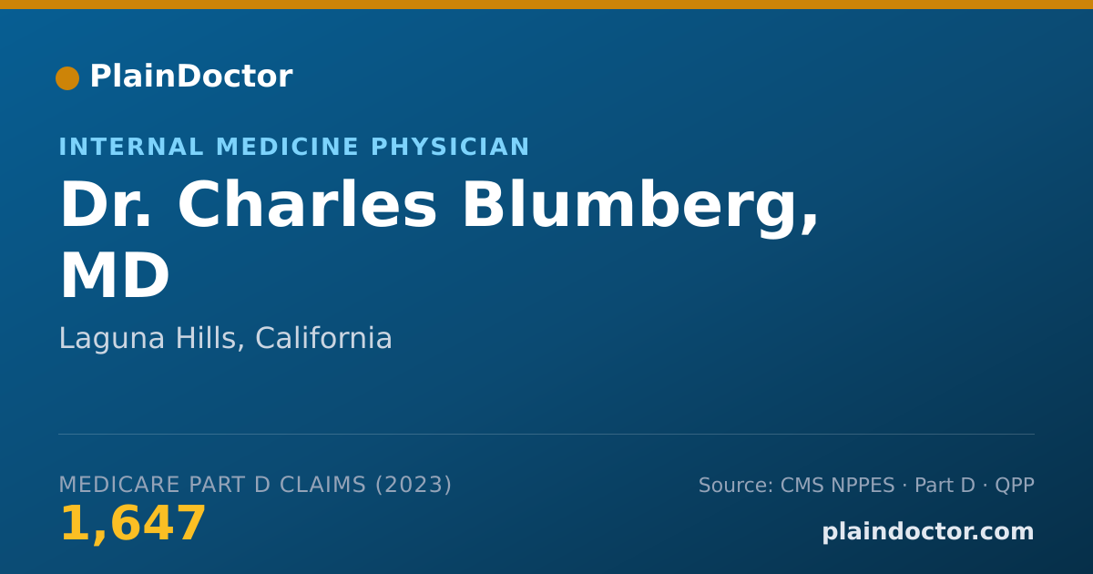 Shareable card for Charles Blumberg, MD - Internal Medicine Physician, Laguna Hills, CA