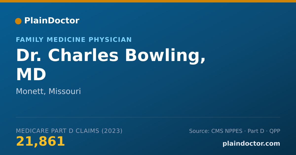 Shareable card for Charles Bowling, MD - Family Medicine Physician, Monett, MO