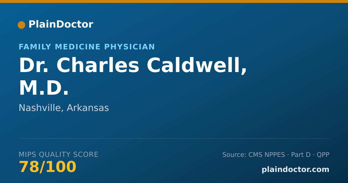Shareable card for Charles Caldwell, M.D. - Family Medicine Physician, Nashville, AR