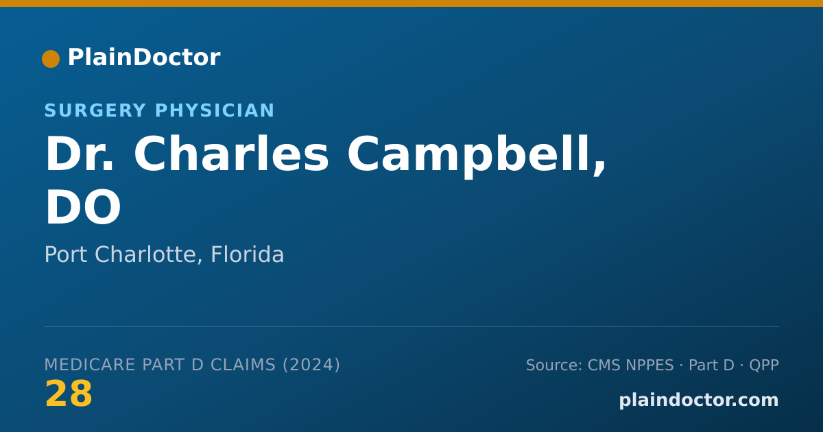 Shareable card for Charles Campbell, DO - Surgery Physician, Port Charlotte, FL
