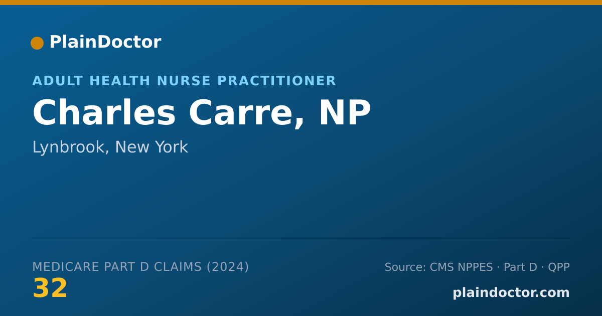Shareable card for Charles Carre, NP - Adult Health Nurse Practitioner, Lynbrook, NY