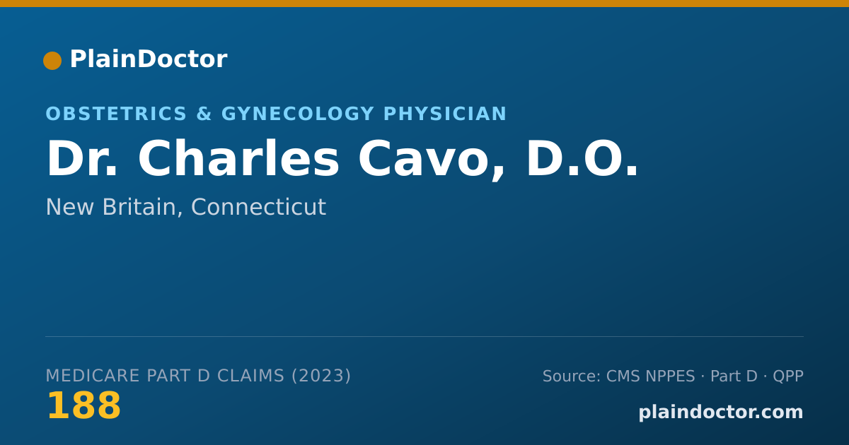 Shareable card for Charles Cavo, D.O. - Obstetrics & Gynecology Physician, New Britain, CT