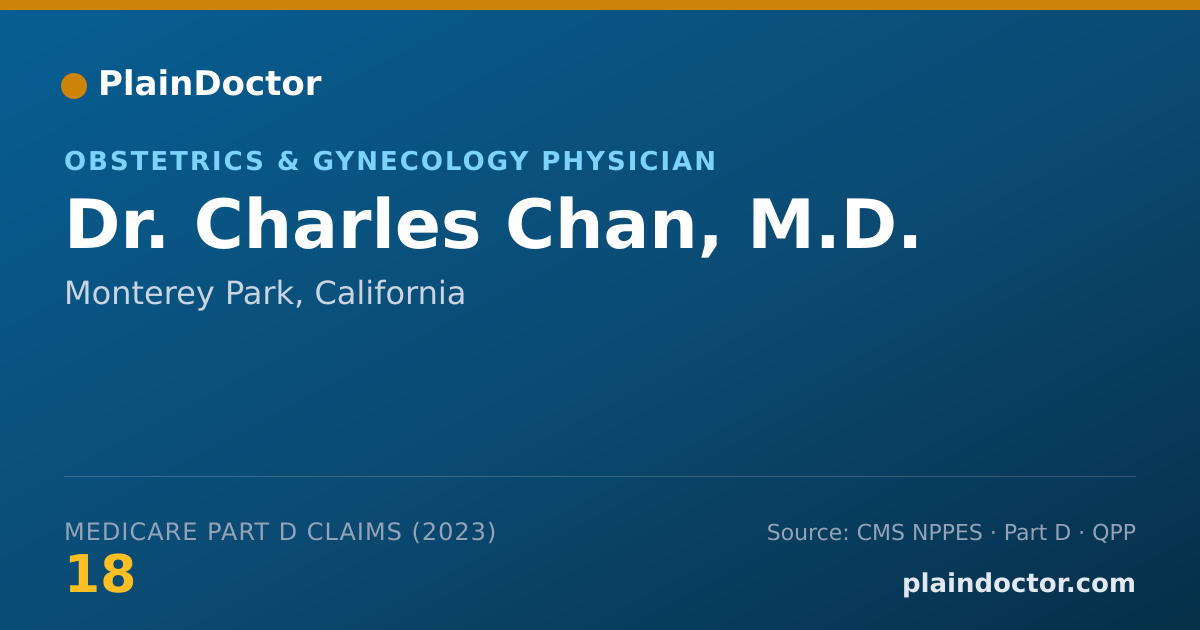 Shareable card for Charles Chan, M.D. - Obstetrics & Gynecology Physician, Monterey Park, CA