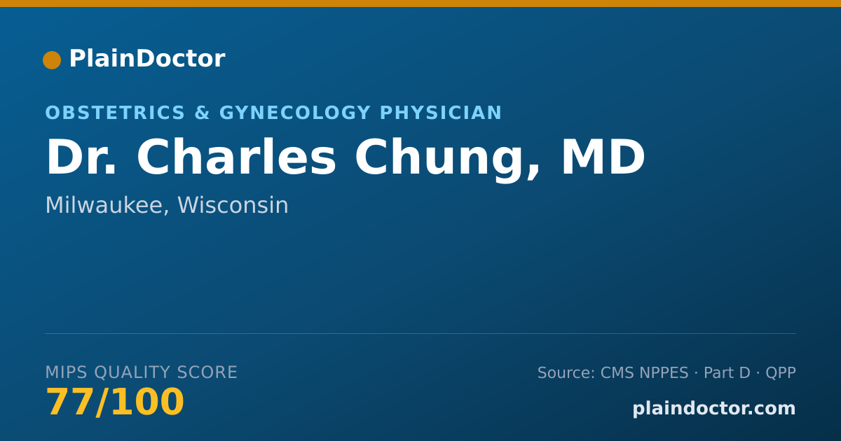 Shareable card for Charles Chung, MD - Obstetrics & Gynecology Physician, Milwaukee, WI