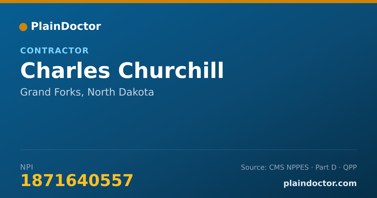 Shareable card for Charles Churchill - Contractor, Grand Forks, ND