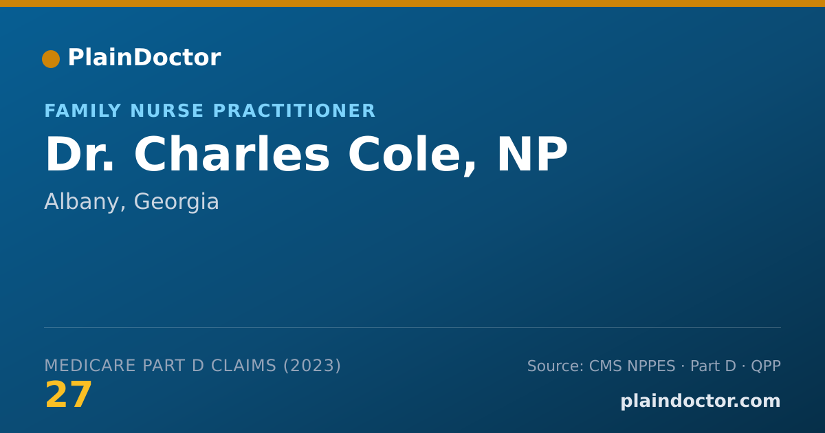 Shareable card for Charles Cole, NP - Family Nurse Practitioner, Albany, GA