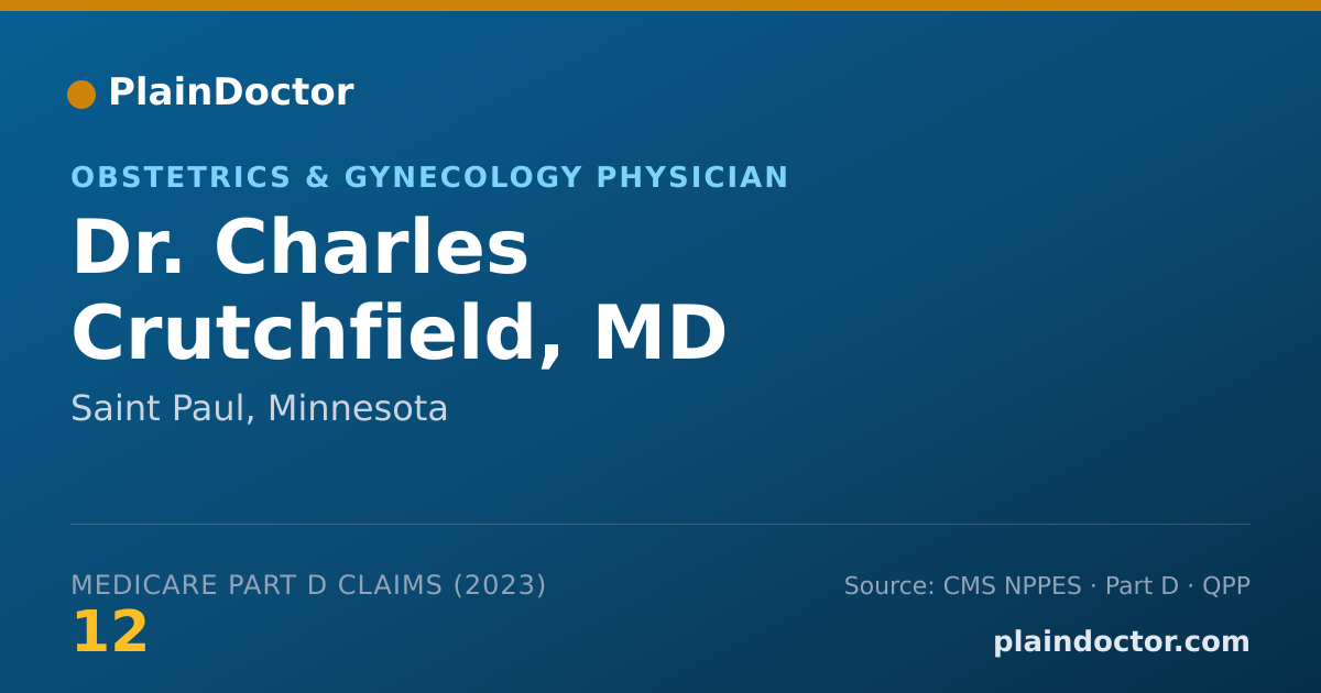 Shareable card for Charles Crutchfield, MD - Obstetrics & Gynecology Physician, Saint Paul, MN
