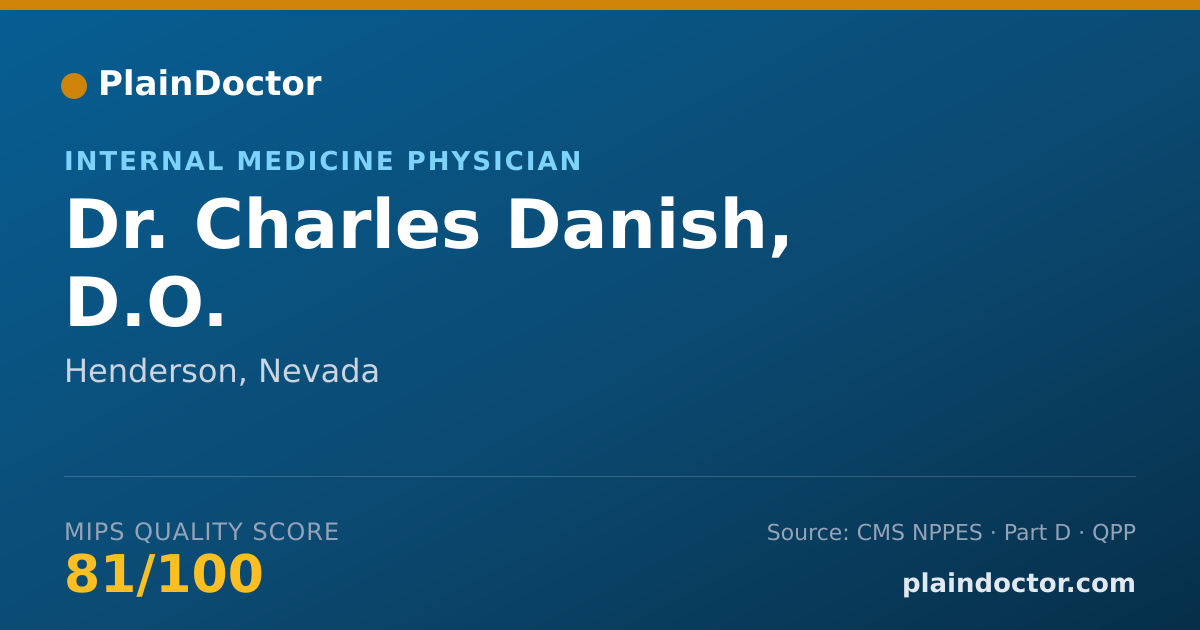 Shareable card for Charles Danish, D.O. - Internal Medicine Physician, Henderson, NV