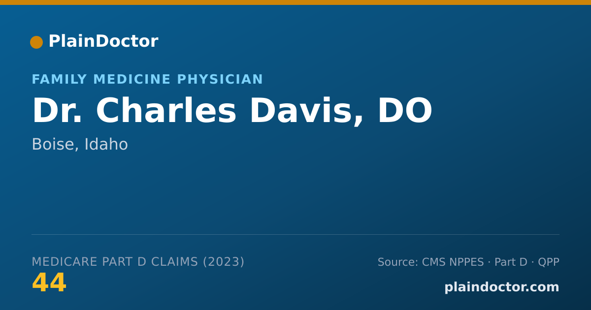 Shareable card for Charles Davis, DO - Family Medicine Physician, Boise, ID