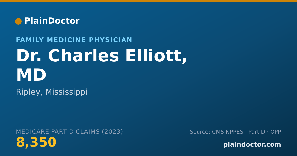 Shareable card for Charles Elliott, MD - Family Medicine Physician, Ripley, MS