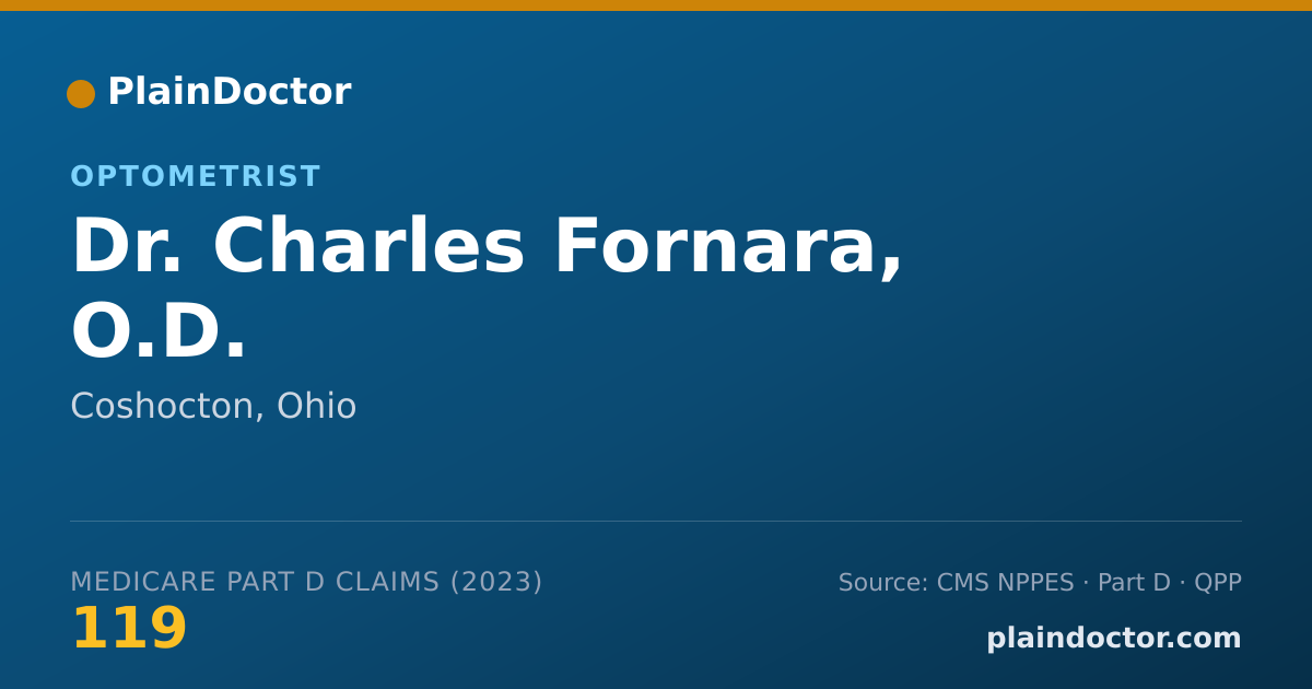 Shareable card for Charles Fornara, O.D. - Optometrist, Coshocton, OH