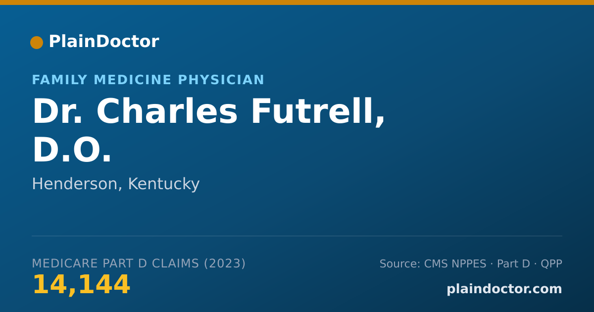 Shareable card for Charles Futrell, D.O. - Family Medicine Physician, Henderson, KY