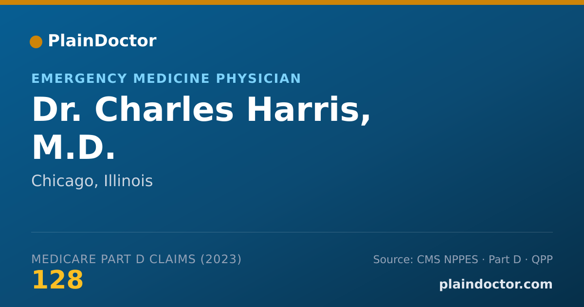 Shareable card for Charles Harris, M.D. - Emergency Medicine Physician, Chicago, IL