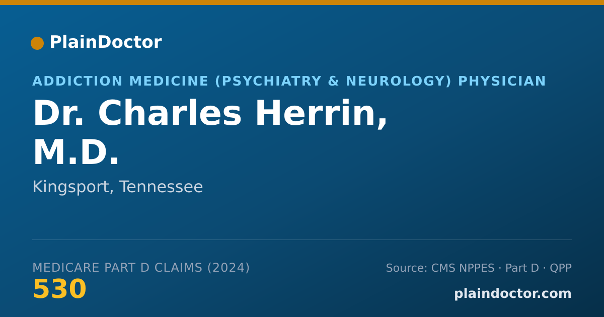 Shareable card for Charles Herrin, M.D. - Addiction Medicine (Psychiatry & Neurology) Physician, Kingsport, TN