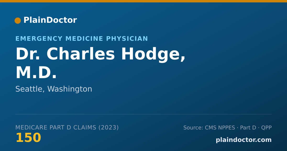 Shareable card for Charles Hodge, M.D. - Emergency Medicine Physician, Seattle, WA