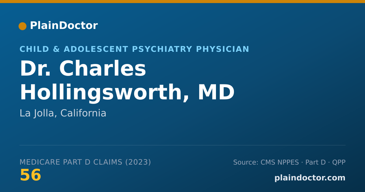 Shareable card for Charles Hollingsworth, MD - Child & Adolescent Psychiatry Physician, La Jolla, CA