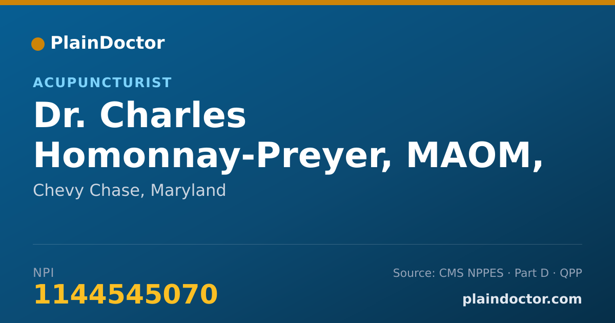 Shareable card for Charles Homonnay-Preyer, MAOM, L.AC. - Acupuncturist, Chevy Chase, MD