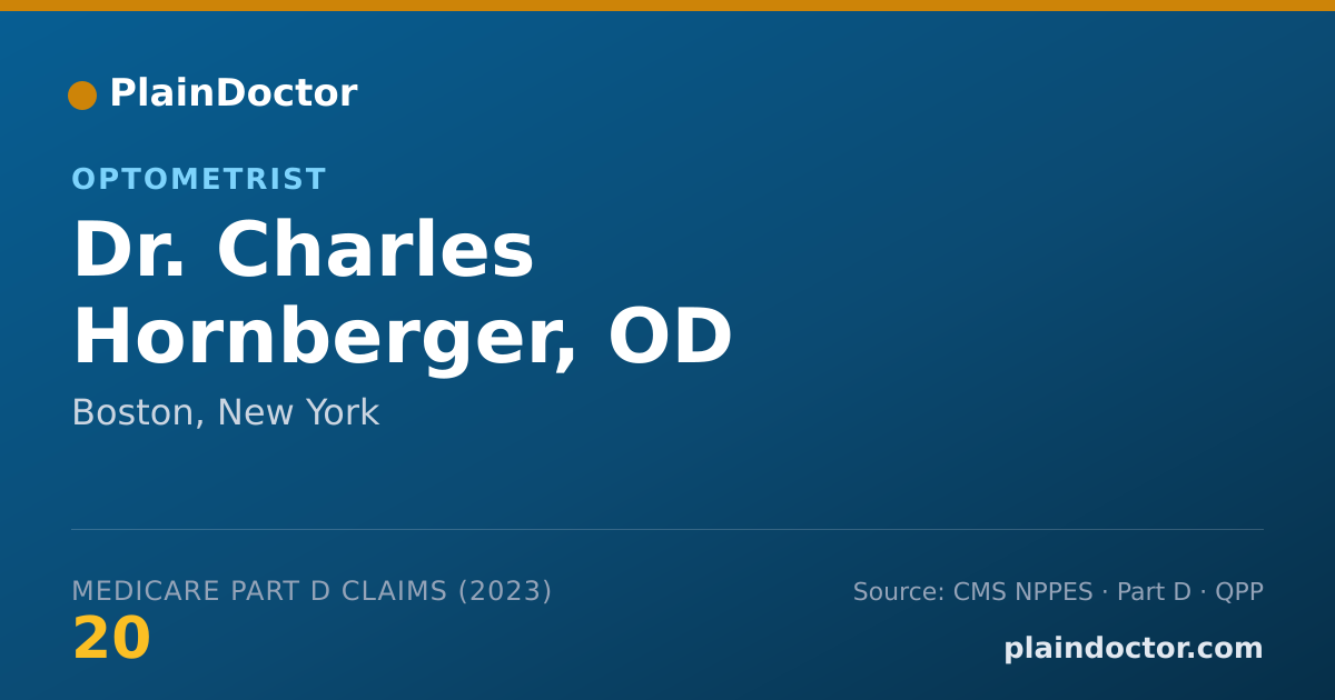 Shareable card for Charles Hornberger, OD - Optometrist, Boston, NY