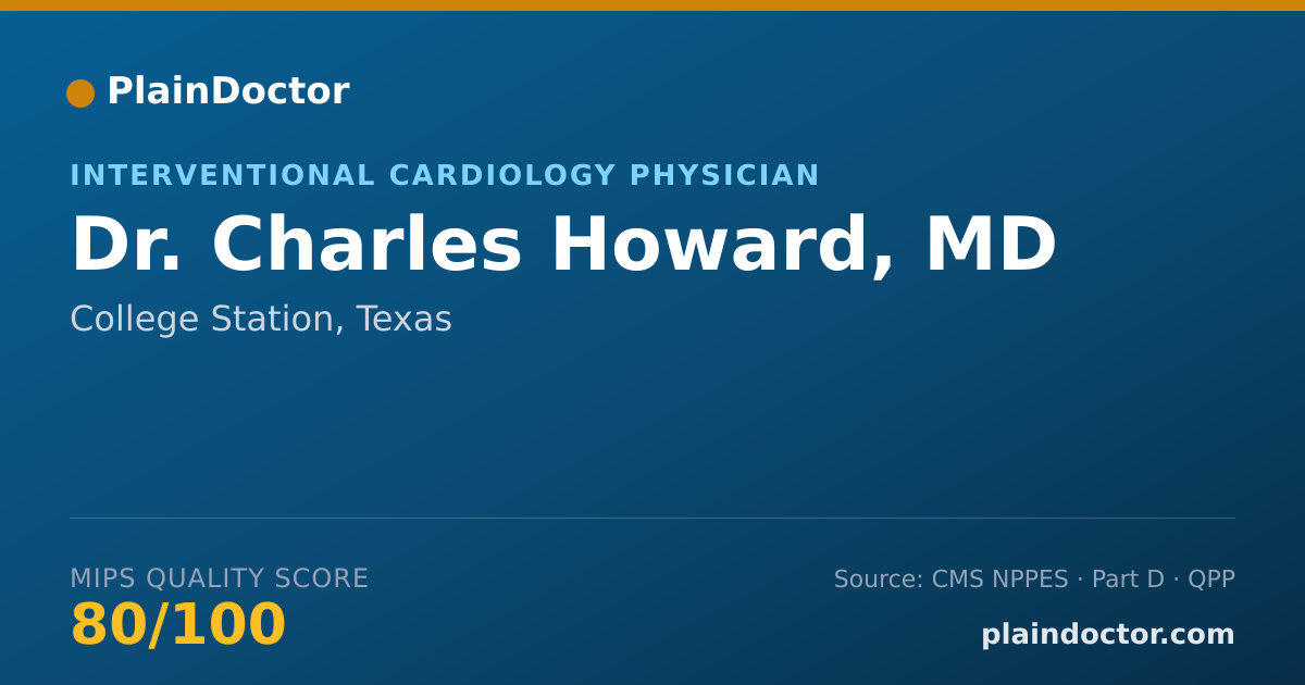 Shareable card for Charles Howard, MD - Cardiovascular Disease Physician, College Station, TX