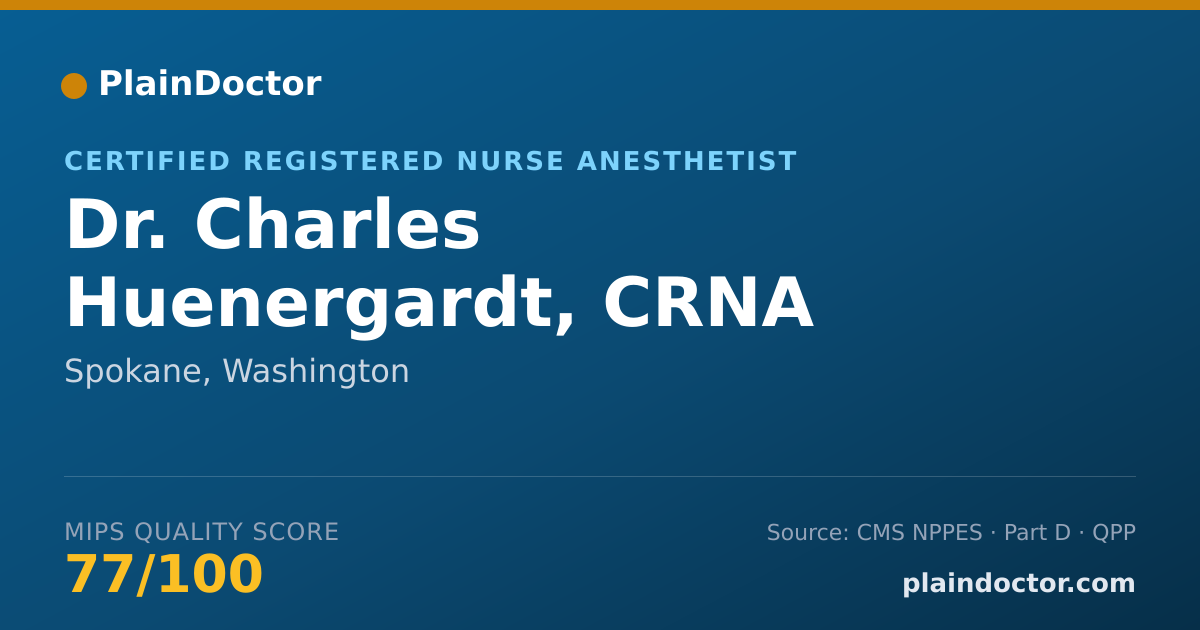 Shareable card for Charles Huenergardt, CRNA - Certified Registered Nurse Anesthetist, Spokane, WA
