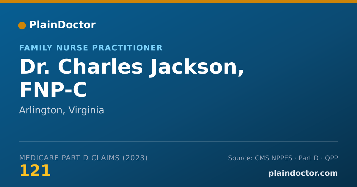 Shareable card for Charles Jackson, FNP-C - Family Nurse Practitioner, Arlington, VA