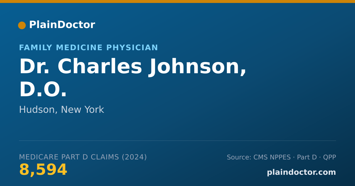 Shareable card for Charles Johnson, D.O. - Family Medicine Physician, Hudson, NY