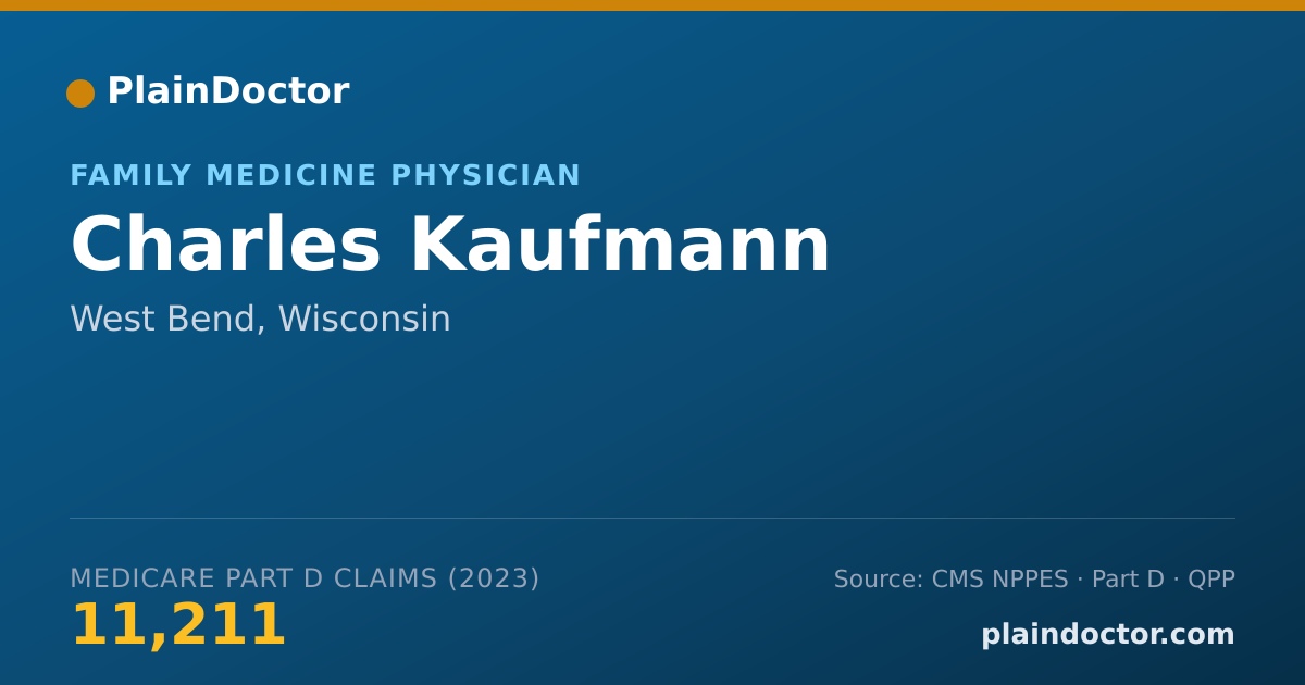 Shareable card for Charles Kaufmann - Family Medicine Physician, West Bend, WI