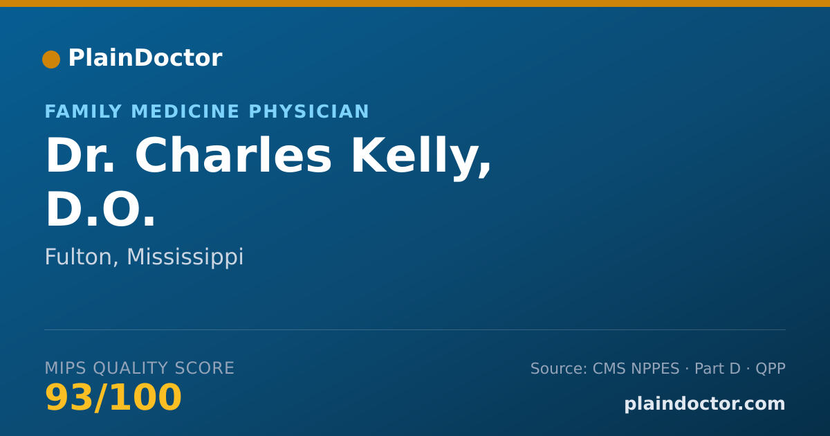 Shareable card for Charles Kelly, D.O. - Family Medicine Physician, Fulton, MS