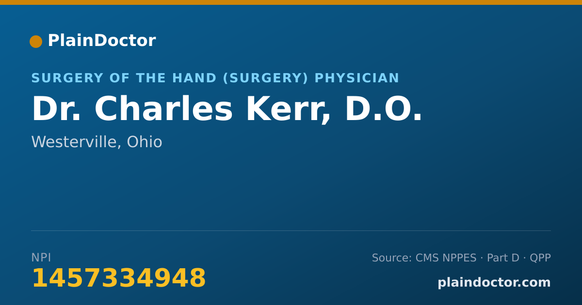 Shareable card for Charles Kerr, D.O. - Orthopaedic Hand Surgery Physician, Westerville, OH