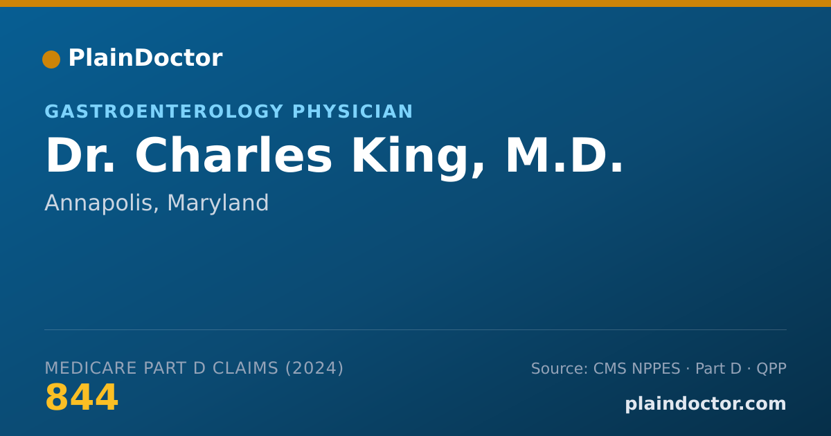 Shareable card for Charles King, M.D. - Gastroenterology Physician, Annapolis, MD