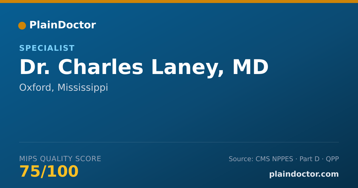 Shareable card for Charles Laney, MD - Specialist, Oxford, MS