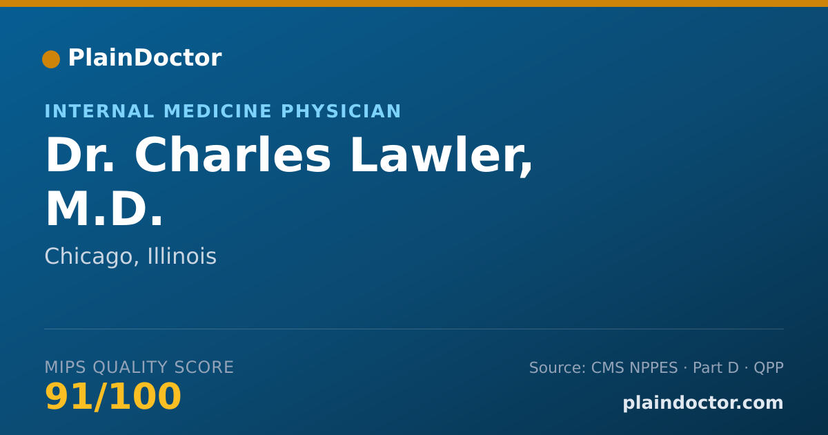Shareable card for Charles Lawler, M.D. - Internal Medicine Physician, Chicago, IL