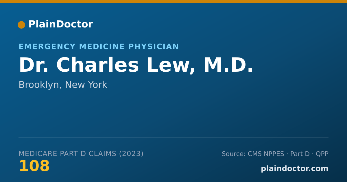 Shareable card for Charles Lew, M.D. - Emergency Medicine Physician, Brooklyn, NY