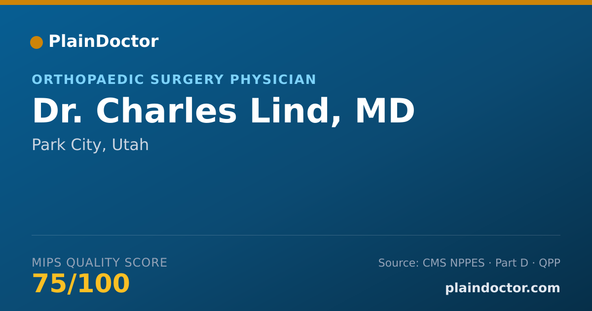 Shareable card for Charles Lind, MD - Orthopaedic Surgery Physician, Park City, UT