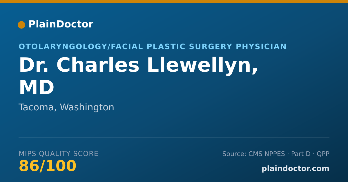 Shareable card for Charles Llewellyn, MD - Facial Plastic Surgery Physician, Tacoma, WA