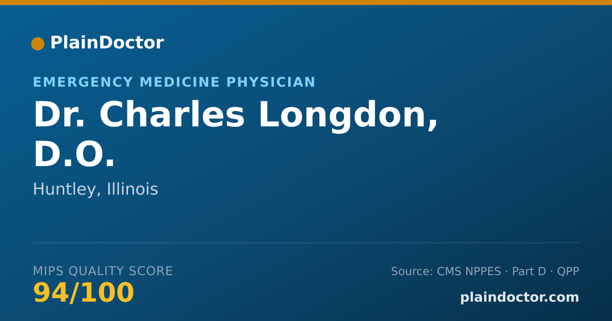 Shareable card for Charles Longdon, D.O. - Emergency Medicine Physician, Huntley, IL