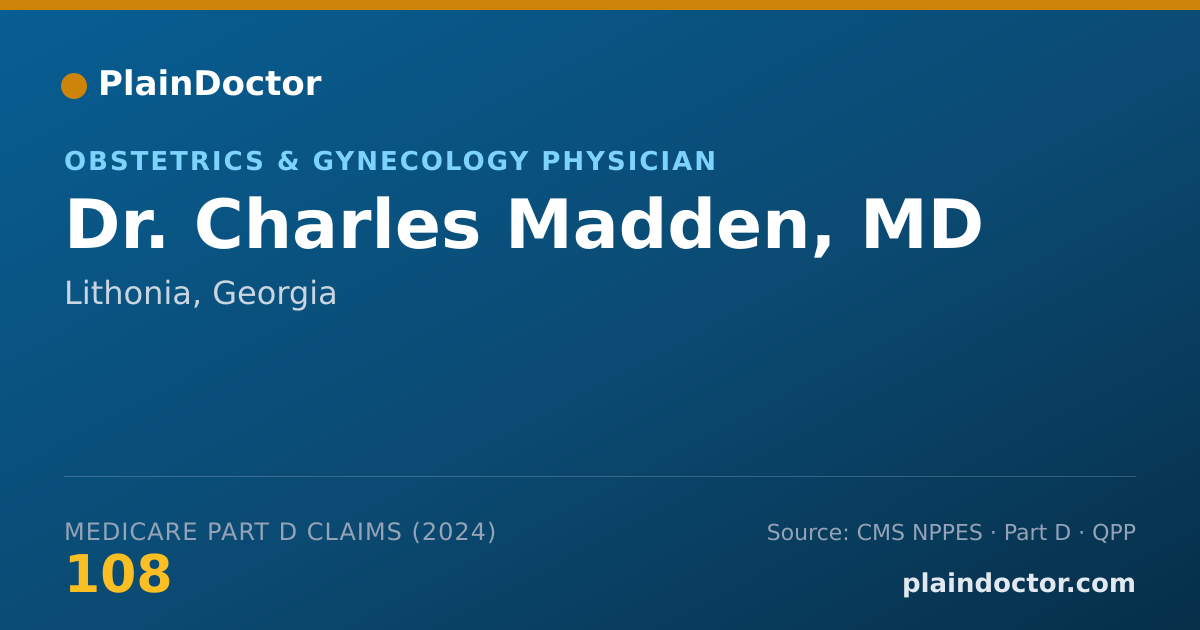 Shareable card for Charles Madden, MD - Obstetrics & Gynecology Physician, Lithonia, GA