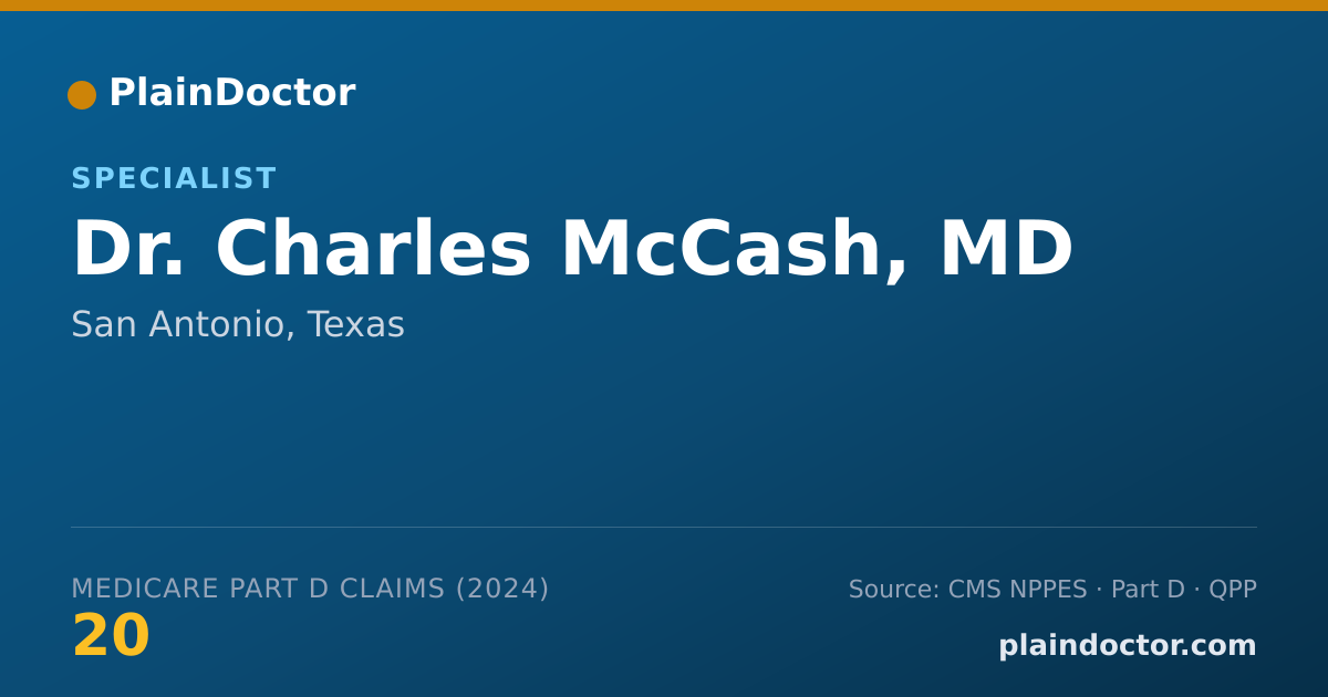 Shareable card for Charles McCash, MD - Specialist, San Antonio, TX