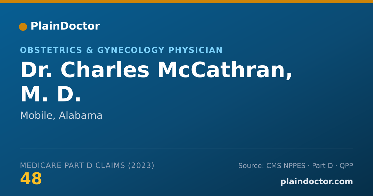 Shareable card for Charles McCathran, M. D. - Obstetrics & Gynecology Physician, Mobile, AL