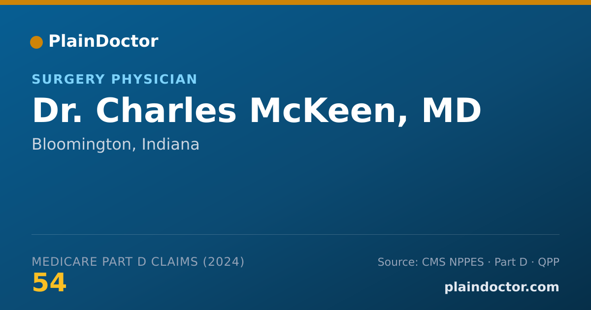 Shareable card for Charles McKeen, MD - Surgery Physician, Bloomington, IN